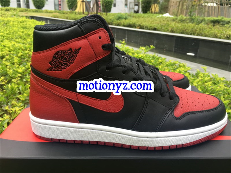 Tumbled Leather Air Jordan 1 OG High Banned 2017